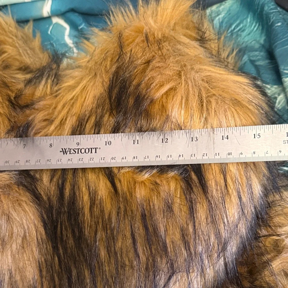 Over-the-Knee Faux Fur Boots with Heart Shaped Bag in Chestnut Brown